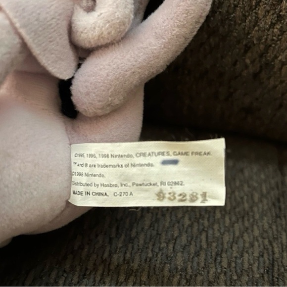 Hasbro 1998 Pokémon Beanie Plush #150 MEWTWO 6"  BNWT - Picture 3 of 4